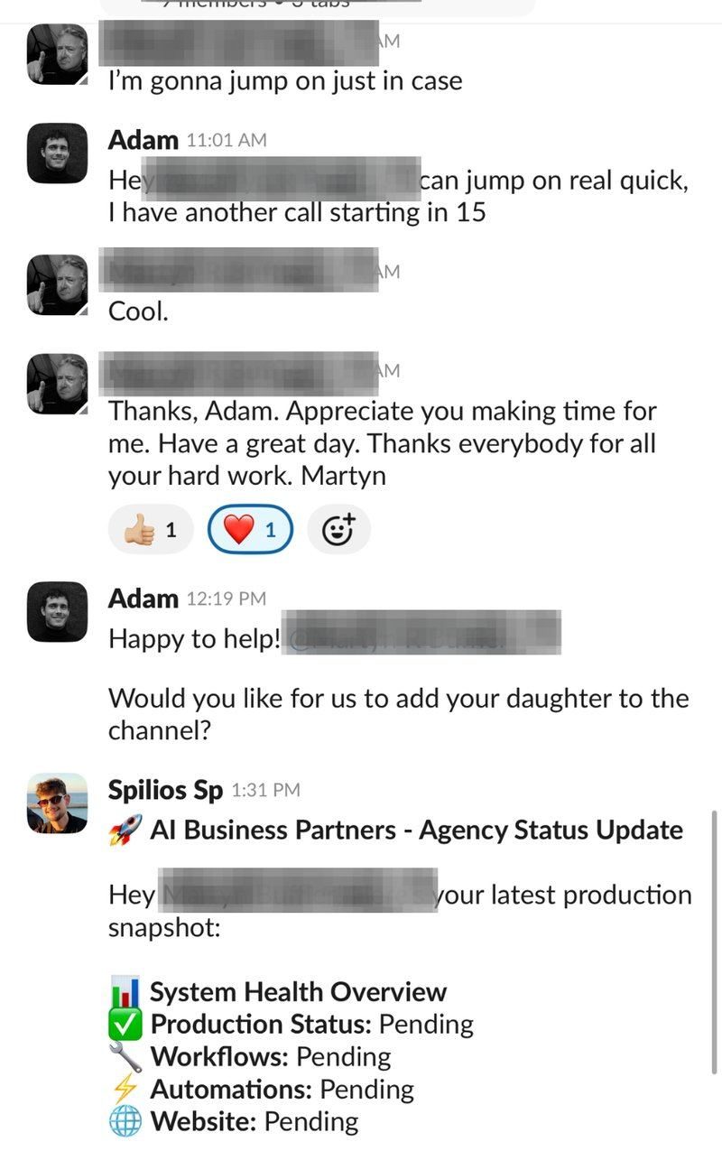Message from Martyn