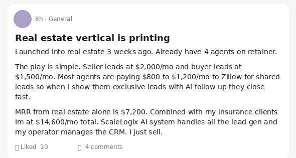 Real estate vertical is printing